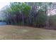 Spacious backyard with grass and natural views to the trees behind the home at 3070 Staglin Dr, Powder Springs, GA 30127