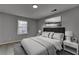 Cozy bedroom with a plush rug and a comfortable bed flanked by nightstands and lamps at 3481 Oak Run Dr, Lithonia, GA 30038