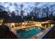 Backyard oasis with a sparkling in-ground pool, patio area, and lush landscaping perfect for relaxation at 3565 Haddon Hall Nw Rd, Atlanta, GA 30327