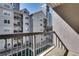 The balcony overlooks the condo's pool at 1074 Peachtree Ne Walk # B306, Atlanta, GA 30309