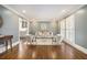 Sophisticated living room with hardwood floors, plantation shutters, and elegant furniture at 1883 Acuba Ln, Atlanta, GA 30345