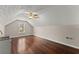 Bonus room with vaulted ceiling, hardwood floors, and natural light at 2405 Landrum Ct, Lawrenceville, GA 30043