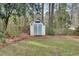 A backyard shed offers extra storage space and complements the outdoor landscape at 2031 Audubon Ne Dr, Atlanta, GA 30329