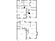 First and second floor plans showing the layout of rooms and features on both levels of the property at 1558 Autumn Wood Trl, Sugar Hill, GA 30518