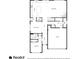Detailed floor plan showcasing the layout of the first floor, including kitchen, living room, and garage at 628 Avondale Hills Dr, Decatur, GA 30032