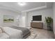 An interior view of the main bedroom featuring a bed, a flat screen television and a plant in a pot at 628 Avondale Hills Dr, Decatur, GA 30032