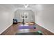 Attic bonus room with exercise bike and yoga mats at 2447 Elmhurst Nw Blvd, Kennesaw, GA 30152