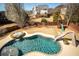 Enjoy the backyard oasis with a pool, hot tub, playset, and landscaped yard at 2520 Cross Springs Dr, Cumming, GA 30041