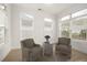 Sunlit sitting room featuring neutral walls, two comfortable chairs and multiple windows at 4902 Pleasantry Way, Acworth, GA 30101