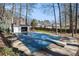 Backyard pool, covered for the winter at 3780 Clubview Se Ct, Conyers, GA 30094