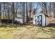 Storage shed on a nice, grassy lawn at 3780 Clubview Se Ct, Conyers, GA 30094