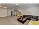 Expansive living room features hardwood floors, recessed lighting and space for entertaining at 112 Calder Dr, Alpharetta, GA 30009