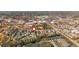 A nice aerial view showcasing the layout and proximity to local amenities and green spaces at 385 Rowes Cir, Alpharetta, GA 30009