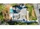 Aerial view of a home with a private pool, patio, and well-maintained landscaping at 479 Argonne Nw Dr, Atlanta, GA 30305