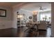 Spacious living area with a fireplace, stylish office and hardwood floors at 401 Iona Abbey Se Ct # 6, Smyrna, GA 30082