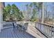 Cozy deck area with outdoor seating overlooking the surrounding lush greenery, enhancing the outdoor living experience at 4260 River Club Dr, Cumming, GA 30041