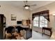 Bright office with large windows, neutral carpet and functional built-in shelving at 4260 River Club Dr, Cumming, GA 30041