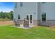 Cozy outdoor seating area with patio chairs and lush green grass at 3387 Wild Clary Court Lot 20, Buford, GA 30519