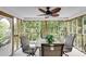 Enclosed porch featuring a ceiling fan at 144 Bobs Sw Dr, Mableton, GA 30126