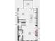 Floor plan showcases a Great Room, Dining Room, Kitchen with deck access, and a half bath at 3198 Eastham Run Dr, Dacula, GA 30019