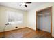Bedroom with hardwood floors, closet and natural light from the window at 1276 Kingsview Se Cir, Smyrna, GA 30080
