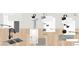 Bathroom design selection featuring modern black fixtures, white cabinets, and contrasting countertops at 121 Priestwood Ln, Acworth, GA 30102