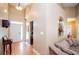 Welcoming home foyer with hardwood floors, high ceilings, and elegant details at 95 Gorham Gates Dr, Hiram, GA 30141