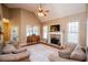 Comfortable living room with vaulted ceiling and access to the back yard at 95 Gorham Gates Dr, Hiram, GA 30141