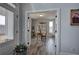 Dining room with hardwood floors, a wooden table, and a china cabinet at 64 Roberson Ne Dr, Cartersville, GA 30121