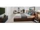 Well-lit bedroom with a comfortable bed and a sitting area with two chairs at 2528 Picket Fence Ln, Snellville, GA 30078