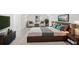 A stylish bedroom featuring a bed, accent chairs, and coordinated decor at 2528 Picket Fence Ln, Snellville, GA 30078