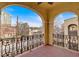 Balcony with decorative railings and arched windows, overlooking city and street views at 2855 Peachtree Ne Rd # 302, Atlanta, GA 30305