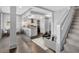 Cozy living space with hardwood floors and adjacent to modern kitchen at 2855 Peachtree Ne Rd # 302, Atlanta, GA 30305