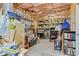 Unfinished basement offering ample storage space with exposed ceiling at 1760 Clayton Cir, Cumming, GA 30040