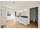 Bright, spacious bathroom with a double vanity, granite countertop, and glass walk-in shower at 2788 Browns Mill Se Rd, Atlanta, GA 30354