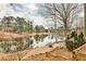 Scenic backyard with a tranquil lake view, perfect for relaxation and enjoying nature at 573 Ripplewater Sw Dr, Marietta, GA 30064