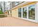 Wood deck with glass doors providing access to the house at 573 Ripplewater Sw Dr, Marietta, GA 30064