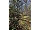 A home backyard with wooden fence featuring a large grassy area with lots of trees at 6470 Wright Cir, Atlanta, GA 30328