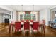 Dining room featuring hardwood floors and chandelier lighting at 4655 Jett Rd, Atlanta, GA 30327