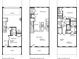 Detailed three-story floor plan illustrating layout of main floor, second floor, and third floor at 6505 Cortland Walk, Alpharetta, GA 30005