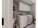 Efficient laundry room with modern appliances and ample storage cabinets at 2077 Towne Mill Ave, Canton, GA 30114