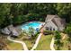 Aerial view of community pool and landscaping at 1312 Stanley Park Dr, Decatur, GA 30033
