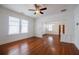 Well-lit living room featuring hardwood floors and a cozy ceiling fan at 338 Clifford Ne Ave, Atlanta, GA 30317