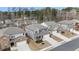 An aerial shot shows the rooflines and front yards of the homes along the street at 514 Cunninghame Ct, Peachtree City, GA 30269