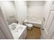 Bathroom with a shower-tub combo and a single sink vanity at 5281 Brookshire Ct, Douglasville, GA 30135