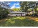 Backyard featuring a picnic table, seating, and a lush green lawn at 1824 Evans Sw Dr, Atlanta, GA 30310