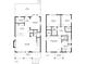 Layout of the two floors in an open-concept floor plan featuring a living room and multiple bedrooms at 1137 Fortress Sw Ave, Atlanta, GA 30315