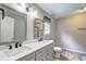 Modern bathroom featuring a double sink vanity, updated fixtures, and stylish mirrors at 4090 Mark Todd Ct, Hoschton, GA 30548