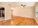 Spacious living room with hardwood floors and natural light at 1736 Inas Way, Tucker, GA 30084