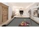 Spacious basement featuring a billiard table, fireplace, and entertainment area, perfect for relaxation at 580 Hutchens Se Rd, Atlanta, GA 30354